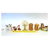 A group lot of vintage salt and pepper sets, some