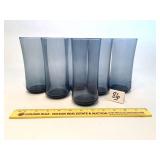 (6) Blue Glass Drinking Glasses - Located in