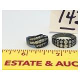 (2) Rings - Marked 925 CS CZ