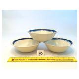 (3) Bowls - Made in China - Located in Kitchen