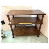2-Tiered Shelf on Casters - Measures Approx. 28 x