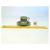 Cup and Saucer - Royal Crown Handpainted -