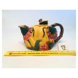 Decorative Teapot - Pumpkin, Corn and Grapes - By