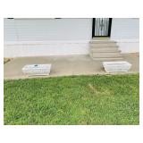 (2) Concrete Planters - Located on Front Porch