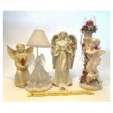 Group Lot of Angels and Cherub items - Figurines