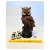 Décor Items includes an Owl and (2) White Geese -