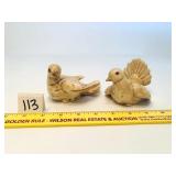 (2) Turtle Dove Figurines - Located in Kitchen