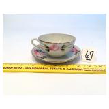 Cup and Saucer - Handpainted China - there are
