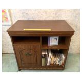 Microwave Cart on Casters with a Drawer , Handle