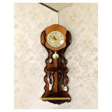 Corner Shelf Clock with Decorative Pendulum -