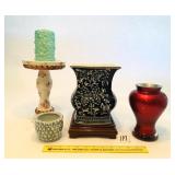 Assorted Items includes Vases and Candle Holder