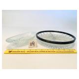 (2) Glass Dishes one is Divided - Located in