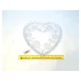 Large Glass Heart Shaped Platter - Located in