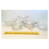 (5) Glass Bowls - Located in Kitchen