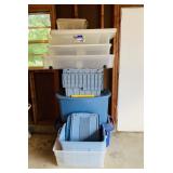 Group of Plastic Storage Bins and Totes - Located