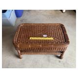Rattan Wicker Table - Measures Approx. 17 1/2T x