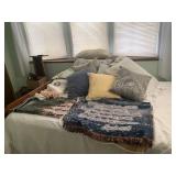 Large Group of Pillows, Throws, and Towels -