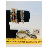 Group of Bracelets and one is Marked 925 PAJ