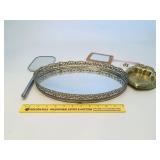Group of Assorted Vanity Items includes Mirrors,