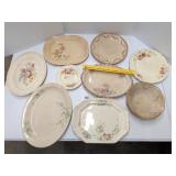Group lot of vintage plates & platters