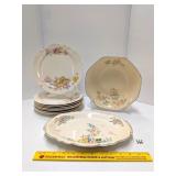 Group lot of Homer Laughlin plates & platter in