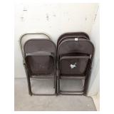 (5) Metal Folding Chairs     Located in Basement