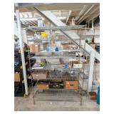 Metal Wire Shelving Unit, has rust & loss of