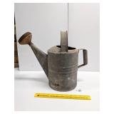 Vintage Galvanized Watering Can, has some damage