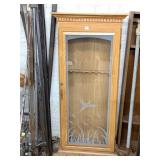Wooden Gun Cabinet w/ key; approx. 27 1/4 in T x