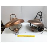 (2) Vintage hanging ceiling lights, missing