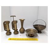 Group of decorative brass items
