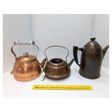 (2) Copper Kettles