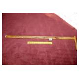 Wooden Ten Commandments Cane, signed Russel G.