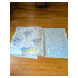 Twin Whole Cloth Quilt & Comforter (has a stain)