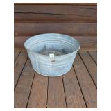 Vintage Galvanized Wash Tub, marked AntiWedge 2