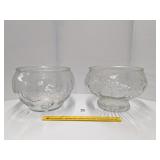 (2) Clear Glass Punch Bowls     Located in