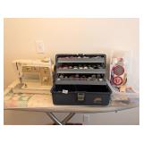 Group lot of sewing items including thread,