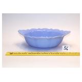 Vintage McKee Blue Delphite Bowl, marked