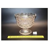 Vintage Wexford Pattern Pressed Glass Pedestal