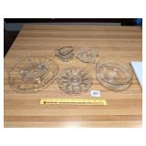 Group lot of clear glassware    Located in