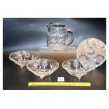 Group lot of Early American Pressed Glass Star of