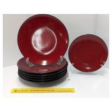 (6) Home Brand Ceramic Dinner plates, (1) salad