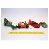 Group lot of toy vehicles including a Toyota