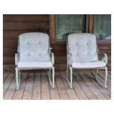 (2) Patio Rocking Chairs w/ cushions