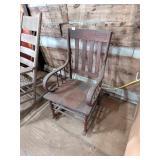 Vintage Wooden Rocking Chair     Located in Cabin