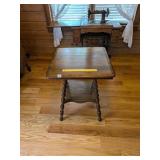 Antique Square Parlor Table