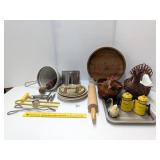 Group lot of kitchen items     Located in