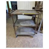 Metal Rollling Cart, has rust; approx. 30 in W x