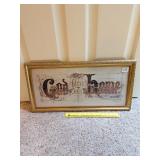 Framed Decorator Print "God Bless Our Home"