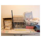 Group lot of sewing items including vintage
